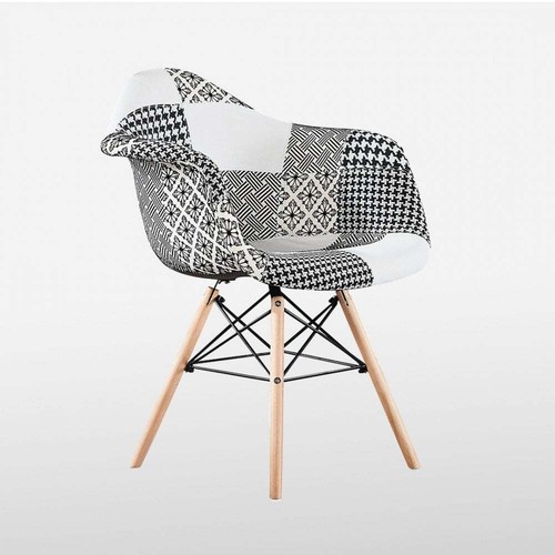 Black white chrono patchwork - black,