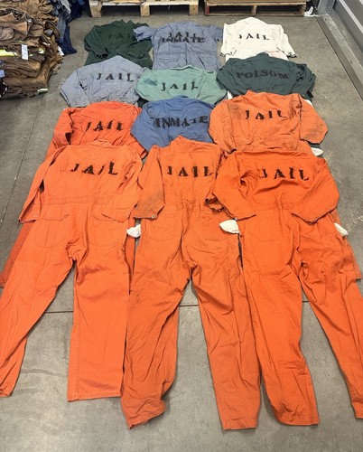 Lot vintage jail orange - of, 12