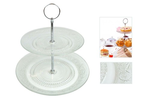 Tier cake stand - cake, glass