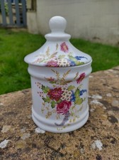 Hadida Bathroom Collection Floral  storage jar with lid