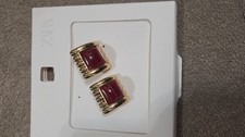 Zara/Mango red/gold earrings