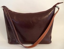 JOANNA HALL BROWN LEATHER BAG HANDBAG,