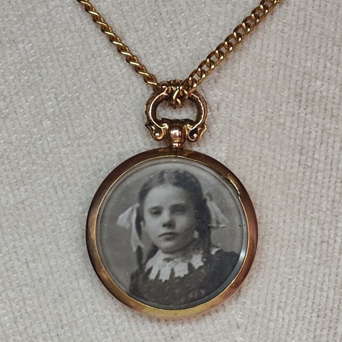 9ct gold edwardian pendant - edwardian,