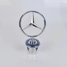 For Mercedes-Benz Front Hood Ornament Mounted Star Logo Badge Emblem C E S Class