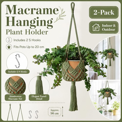 Macrame plant hangers pack - plant,