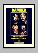 THE DAMNED - Framed A3 Poster Print - Punk Memorabilia - Punk Rock
