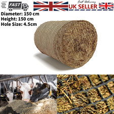 5ft diam Large Round Bale Hay Net 4.5cm hole For horses Slower Feeding Black