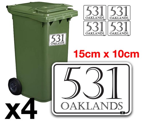 Pack wheelie bin numbers - 4,