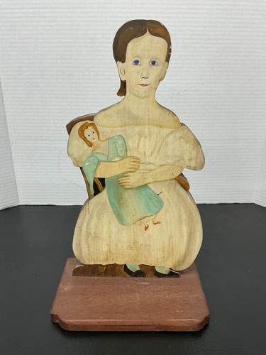 Vtg folk art wooden dummy - vtg,