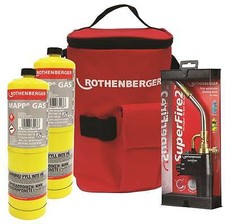 Rothenberger Hotbag 35644 Super Fire 2, Bag & 2x Mapp Gas 19828
