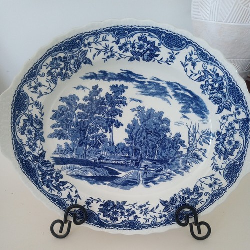 Vintage oval blue - blue, &