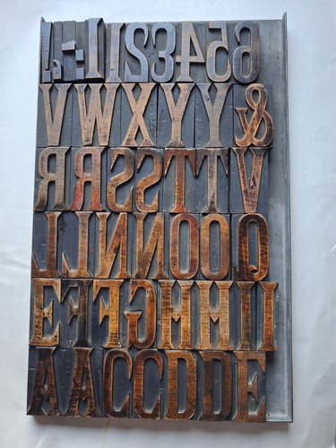 Vintage wooden letterpress - vintage,
