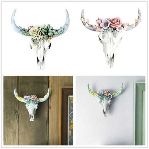 Resin longhorn cow skull - 3d,