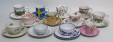 12 Unique Vintage Bone China Demitasse Cups & Saucers Mostly Florals