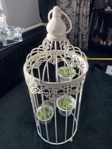 Large cream decorative cage - large,