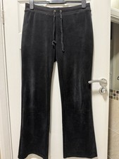 Juicy couture velour trousers, black, size L, UK 14, RRP £85