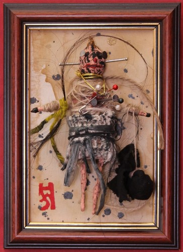 Ooak folk art poppet voodoo - folk,
