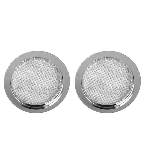 2pcs chrome screened resonator - screened,