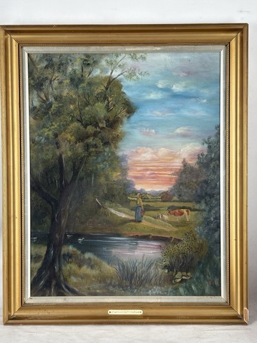 Antique victorian oil - victorian,