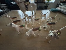 Beswick Hunting Scene Set Horse Rider ,Hound Dogs X10, and fox Circa 1970