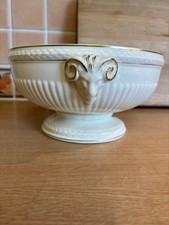 Wedgwood Of Etruria & Barlaston Open Footed Serving Bowl - Edme - Gold Trim