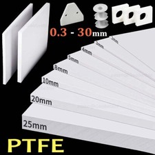 PTFE White Sheet 0.3mm - 30mm Thickness Various Rectangular & Square Strip sizes