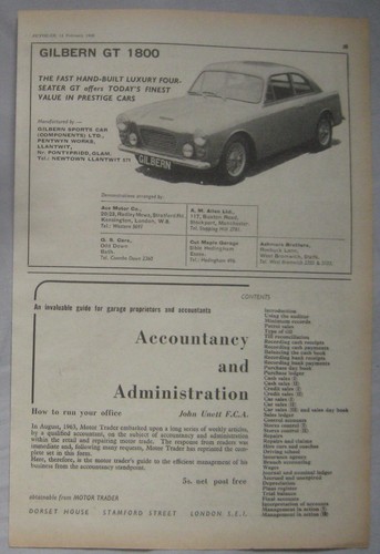 1966 gilbern 1800 - gilbern, gt