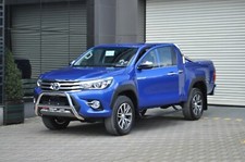 TOYOTA HILUX CHROME AXLE NUDGE A-BAR BULL BAR 2015 TO 2019