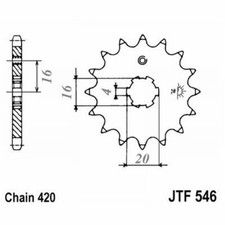 Sprocket JT 546 Z16 Yamaha 80 PW 1991-2012
