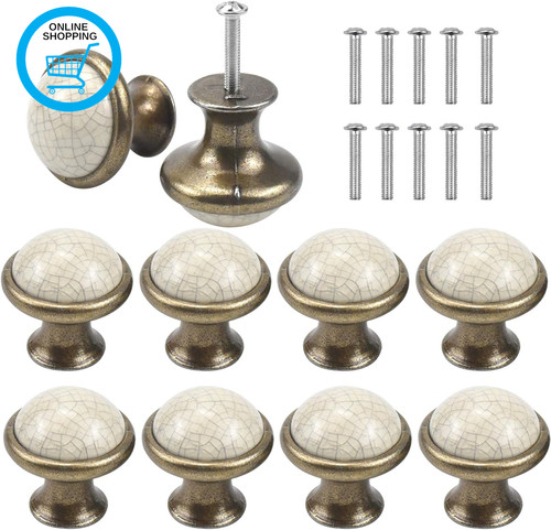 Vintage 10pcs ceramic round - vintage,