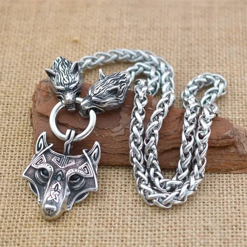 Men norse viking wolf - wolf, pendant