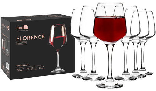Red wine glasses - 6, large