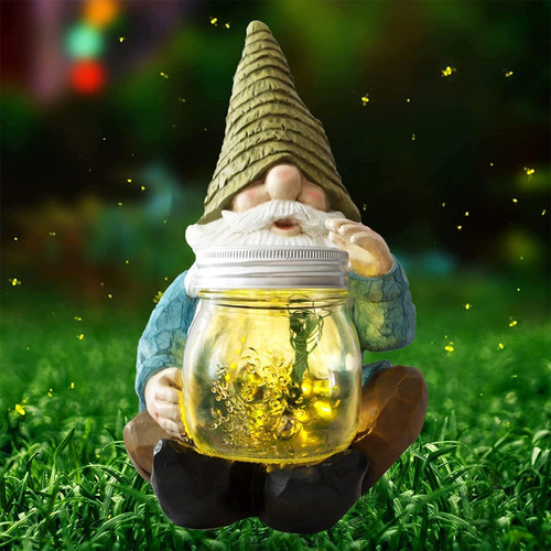 Solar firefly jar gnome - solar,