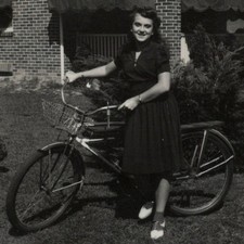 Bicycle Delivery Lady 1940s