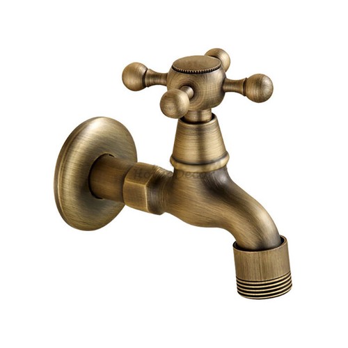 Antique brass garden faucet - garden,