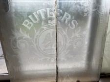 Antique Vintage Etched glass