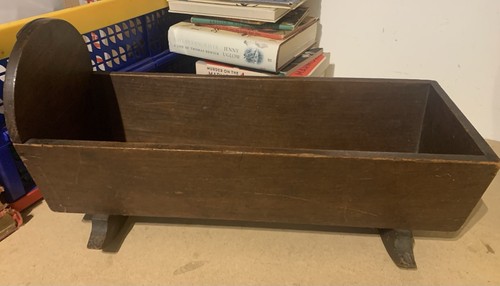 Antique oak rocking - antique, crib