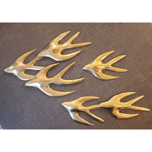 Vintage brass swallow wall - swallow,