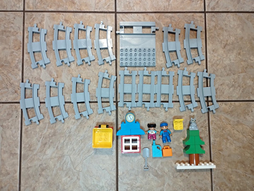 Lego duplo train - lego, curved
