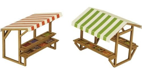 Market stalls gauge - market, card