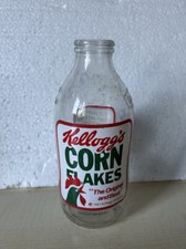 Vintage Advert Glass 1 Pint Milk Bottles