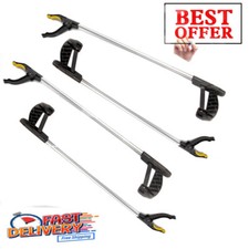 4 X LONG REACH GRABBER REACHER LITTER PICKER HELPING HAND HELD PICK UP TOOL