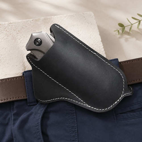 Leather knife sheath belt - pu,