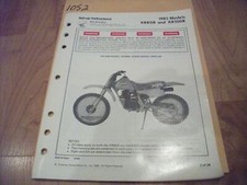 1985 Honda XR80R XR100R Dealer Assembly Set Up Instructions Manual