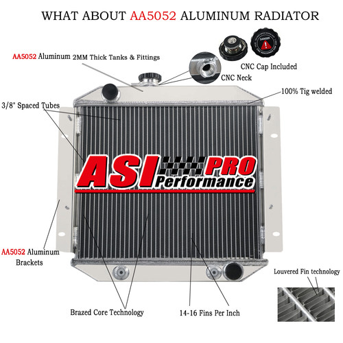 Row alloy aluminium radiator - aluminium,