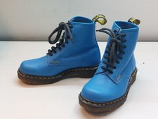 Dr Martens Blue with Pink Tongue 9566  Cushioned Boots UK 5