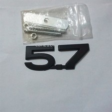 1x Matte Black 5.7 Metal Front Grille Badge Emblem Racing Engine V8 Grand Luxury
