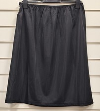 MARLON LADIES BLACK HALF UNDER SLIP PETTICOAT UK SIZES 12/14,16/18 L: 23"