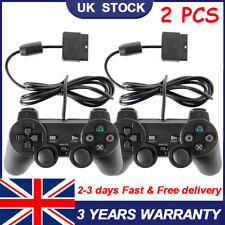 2Pcs For PlayStation 2 PS2 Black Wired Game Controller Gamepad Joypad UK STOCK*