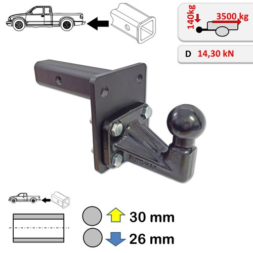 Towbar ball hitch adapter - hitch,